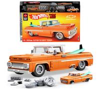 Mattel Brick Shop Hot Wheels Elite Series Building Set, Custom ’62 Chevy Pickup with 858 Pieces, Realistic Details and Custom Decals, Adult Collectors and Kids Ages 10+, JFT20