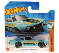 Hot Wheels - Custom Ford Maverick - Muscle Mania 2/10 - HKJ53 - Short Card - Holley - Firestone - B&M - Mattel 2023-1:64