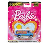 Hot Wheels Custom GMC Panel Van Barbie Pop Calture Premium Series 1:64 Scale Collectible Die Cast Metal Toy Car Model with Rubber Real Riders