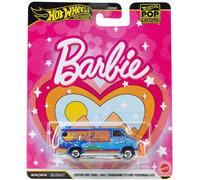 Hot Wheels Custom GMC Panel Van Barbie Pop Calture Premium Series 1:64 Scale Collectible Die Cast Metal Toy Car Model with Rubber Real Riders