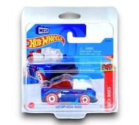 Hot Wheels Custom Small Block (LEGO Compatible) (Blue, Clear Red and White) 2/5 Brick Rides - 2023-30/250 (Short Card) - COMES IN A KLAS CAR KEEPER PROTECTIVE COLLECTORS CASE - HKJ86