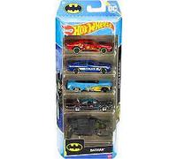 Hot Wheels Batman 5-Pack, Set Of 5 Batman-Themed Toy Cars In 1:64 Scale (Styles May Vary)