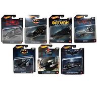 Hot Wheels DC Batman 7-Car Die-Cast Collector Set - Includes Batmobiles, Batcycle & Batwing, 1:50 Scale, Ages 3+ (Pack of 7) DKL20-956P