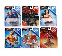 Hot Wheels DC Super Heroes Character Cars - Complete 6-Pack Bundle (HHB74-956J) | Batman, Superman, Wonder Woman, Flash, Aquaman & Shazam | 1:64 Die-Cast Vehicles - Ages 3+
