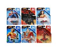 Hot Wheels DC Super Heroes Character Cars - Complete 6-Pack Bundle (HHB74-956J) | Batman, Superman, Wonder Woman, Flash, Aquaman & Shazam | 1:64 Die-Cast Vehicles - Ages 3+