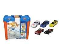 Hot Wheels Deluxe Stunt Box Set - 15ft Track, 5 Cars