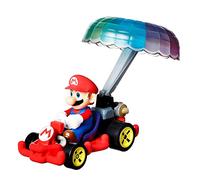 Hot Wheels Die Cast Car Model MARIO KART GLIDER Mario Pipe Frame Parachute Parachute SUPER MARIO - 1:64 Scale length 5cm