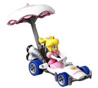 Hot Wheels Die-Cast Mario Kart Princess Peach in B-Dasher Kart with Peach Parasol Glider