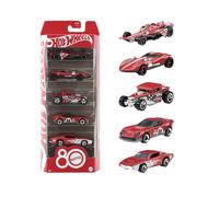 Hot Wheels Diecast Vehicle 5-Pack 1:64 Scale Mattel 80th Anniversary Set JGK08