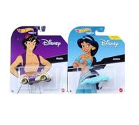 Hot Wheels Disney Character Cars Collection, Aladdin and Jasmine Die-Cast Vehicles, 2-Pack, Ages 3+