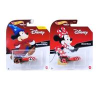 Hot Wheels Disney Character Cars, Sorcerer's Apprentice Mickey Mouse and Minnie Mouse Die-Cast Collection, 3+ Years