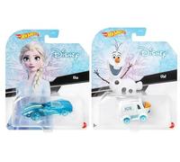 Hot Wheels Disney Frozen Character Cars, Elsa and Olaf, Die-Cast Vehicle Set, 3+ Years