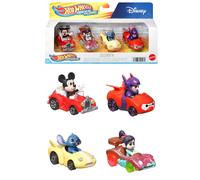Hot Wheels Disney Pack 4 Mini Cars Characters Multicolor