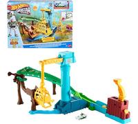 Hot Wheels Disney & Pixar Hi-Tech Buzz Lightyear’s Star Command Adventure | Inspired by Toy Story 5 Movie, Superstar Speeders Toy Car Track Set, JLH42