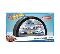 Hot Wheels Display Case Light - Officially Licensed Mattel Merchandise, Light Up Case Holds 8 Cars, Wheel Shaped Wall Moutable or Freestanding, Gift for Collectors