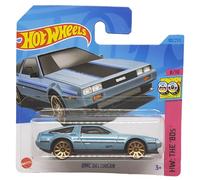 Hot Wheels DMC Delorean Toy Car, Light Blue Metallic - HW: The ´80s, Mattel 2023