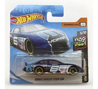 Hot Wheels Dodge Charger - Race Day Diecast Car (76/250, Short Card, 2018 Blue)