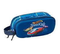 Hot Wheels - Double Pencil Case for Children, Ideal for School Age Children, Comfortable and Versatile, Quality and Durability, 21 x 6 x 8 cm