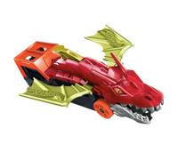 Hot Wheels City Dragon Launch Transporter, Spits Cars from its Mouth, Gift for Kids 3 Years & Up