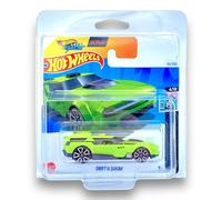 Hot Wheels Drift'n Break (Green & Black) 4/10 HW Modified - 2024-35/250 (Short Card) - COMES IN A GENUINE KLAS CAR KEEPER PROTECTOR CASE - HTD15