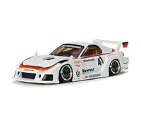 Hot Wheels Elite 64 Mazda RX-7 Liberty Walk Die-Cast Model | 1:64 Scale, Widebody Custom Design, ADVAN-Inspired Livery, Low Aero Stance, Collector's Model