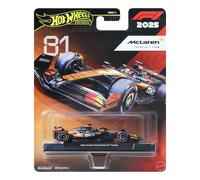 Hot Wheels Formula 1 McLaren, 1:64 Scale Premium Die-Cast, Collectible Toy Race Car with Real Riders Tires & Metal/Metal Body & Chassis, JKD81