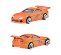 Hot Wheels Fast and Furious Brian O'Conner Car Toyota Supra Orange Model Die Cast Scale 1:64 - Length 7 cm - JBY30