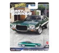 HOT WHEELS PREMIUM FAST AND FURIOUS 1972 FORD GRAN TORINO SPORT 3/5 HYP72