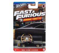 Hot Wheels Fast and Furious Dominic Toretto Car 1968 DODGE CHARGER Model Die Cast Scale 1:64 - Length 7 cm - HRW49