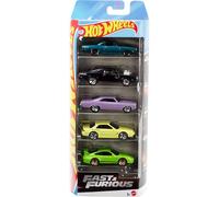 Hot Wheels Fast & Furious Toy Cars, Set of 5 1:64 Scale Die-Cast Vehicles Inspired By & Seen in the Fast Movies, JDR19