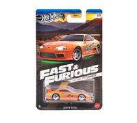Hot Wheels Fast and Furious Brian O'Conner Car Toyota Supra Orange Model Die Cast Scale 1:64 - Length 7 cm - JBY30
