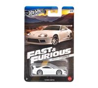 Hot Wheels Fast and Furious Brian O'Conner Car Toyota Supra White Model Die Cast Scale 1:64 - Length 7 cm - JBY33