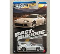 Hot Wheels Fast and Furious Brian O'Conner Car Toyota Supra White Model Die Cast Scale 1:64 - Length 7 cm - JBY33
