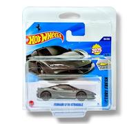 Hot Wheels Ferrari SF90 Stadale (Dark Metallic Silver) 5/5 Factory Fresh - 2025-191/250 (Short Card) - includes a KLAS Car Keeper Protector Case - HYY08