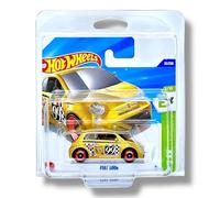 Hot Wheels Fiat 500e (Gold & Red) 3/10 HW EV - 2025-33/250 (Short Card) - includes a KLAS Car Keeper Protector Case - HYW85