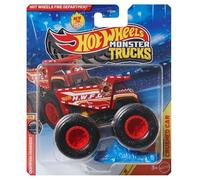 Hot Wheels Fire Department Monster Truck [Includes Crushed Car] Champion Crashers 5/8, New for 2026! 1:64 Scale Diecast Toy Vehicle