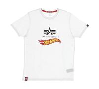 Hot Wheels Flag Tee White Mens T-Shirt XL
