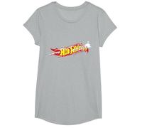Hot Wheels Flame Logo Kids T-Shirt, Girls, Heather Grey, X-Small