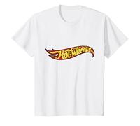 Hot Wheels Flame Logo Kids T-Shirt, Youth, White, Medium