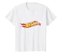 Hot Wheels Flame Logo Kids T-Shirt, Youth, White, X-Small