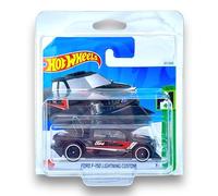Hot Wheels Ford F-150 Lightning Custom (Black, Red & White) 5/10 HW Green Speed - 2024-37/250 (Short Card) - COMES IN A GENUINE KLAS CAR KEEPER PROTECTOR CASE - HTD01