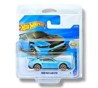 Hot Wheels Ford Mustang GTD (Light Blue, Black & Red) 3/5 Factory Fresh - 2026-43/250 (Short Card) - includes a KLAS Car Keeper Protector Case - JJJ14