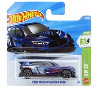Hot Wheels - Ford Mustang Mach-E 1400 - HW EV 2/10 - JJH86 - Short Card - Dark Blue Electric Racing Car in 1:64 Scale - Mattel 2026 - Licensed Model