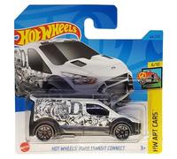 Hot Wheels - Ford Transit Connect - HW Art Cars 6/10 - HKH50 - Short Card - White - Mattel 2023-1:64