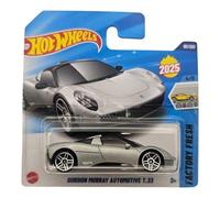 Hot Wheels Gordon Murray Automotive T.33, Factory Fresh Series, 2025 Collection, Silver, 90/250