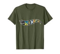 Hot Wheels Graphic Colour Logo T-Shirt, Men, Olive Green, Medium