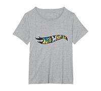 Hot Wheels Graphic Colour Logo T-Shirt, Women's Plus, Heather Grey, 1X