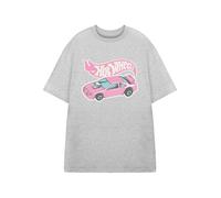 Hot Wheels Grey Pink Car Short Sleeved T-Shirt Womens