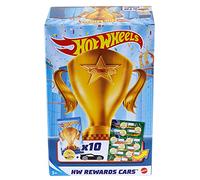 Hot Wheels GWN97 Rewards Car Pack of 10 Individually Wrapped 1:64 Scale Die-Cast Vehicles in Opaque Bags with Gold Stickers, for Kids 3 Years Old & Up, Multicolor, 3.81 cm*8.89 cm*3.81 cm