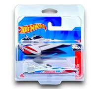 Hot Wheels H2GO (White, Red & Blue) 5/10 HW Rescue - 2023-229/250 (Short Card) - COMES IN A KLAS CAR KEEPER PROTECTIVE COLLECTORS CASE - HKJ22